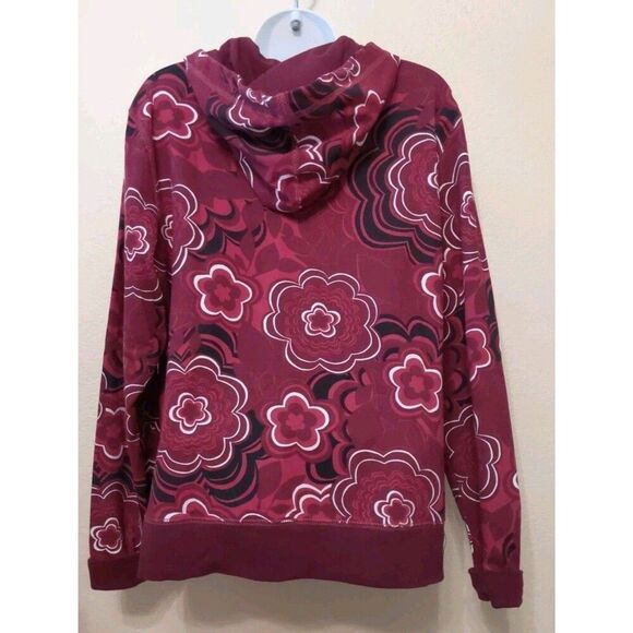 STYLE CO SPORT Hoodie Flower Print Cotton Spandex L - Picture 5 of 8